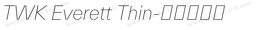 TWK Everett Thin字体转换